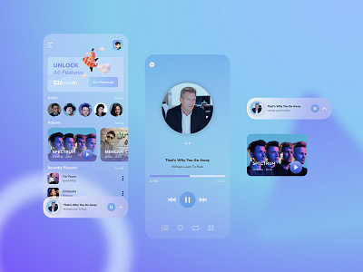 Glassmorphism Music App