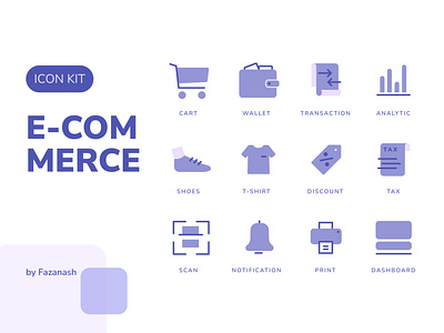 Purple Beauty E-Commerce Icon Kit