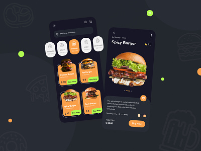 Food Lover to Order a Burger and Other 😍 app design application desain aplikasi design mobile app mobile app design mobile concept mobile ui