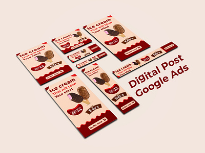 Ice Cream Company Google Ads Design Mokeup