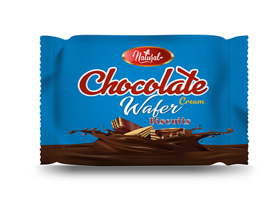 Chocolate Cream Wafer Biscuits Packet Design design package package design package mockup packaging packaging design packet packet design product packaging product packaging design