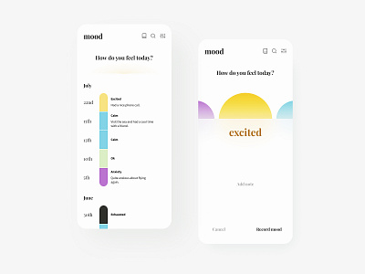 Mood Tracking Concept mobile mood