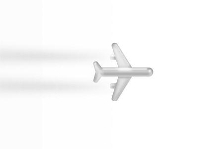 3D Plane 3d design glass icon illustration vector visual