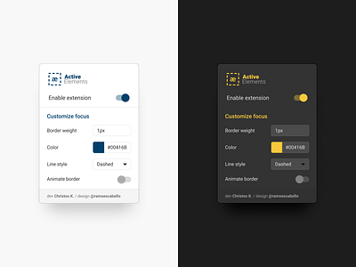 [ æ ] ActiveElements – Accessibility tool a11y accessibility app chrome chrome extension dailyui dark extension light mac tool ui ux