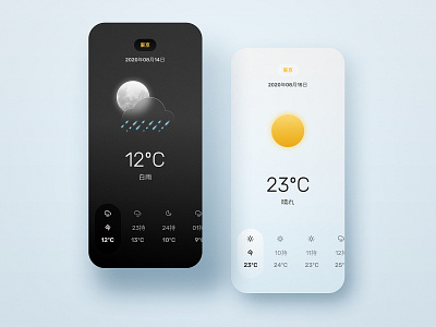 Weather App Concept app concept data day icons information ios mobile night weather