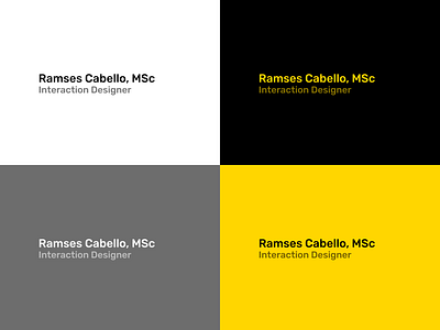 Color / Typeface branding color minimal personal portfolio typeface website