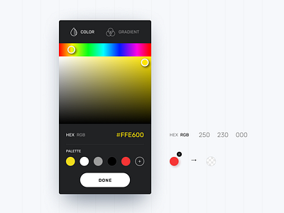 Carbonmade: Colour Picker Concept carbonmade nocode portfolio