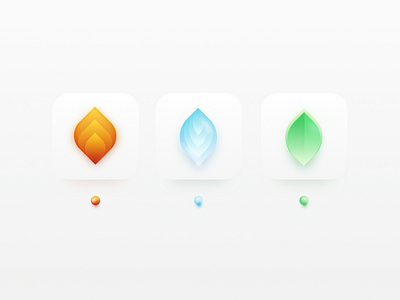 🔥 // 💦 // 🍃 Starter Icons bigsur fire icon iconography leaf ui water