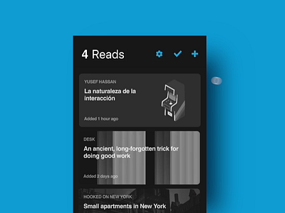 7Reads → Mark all as read animation product design prototype ui ux