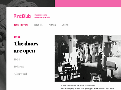 PinkClub → Timeline