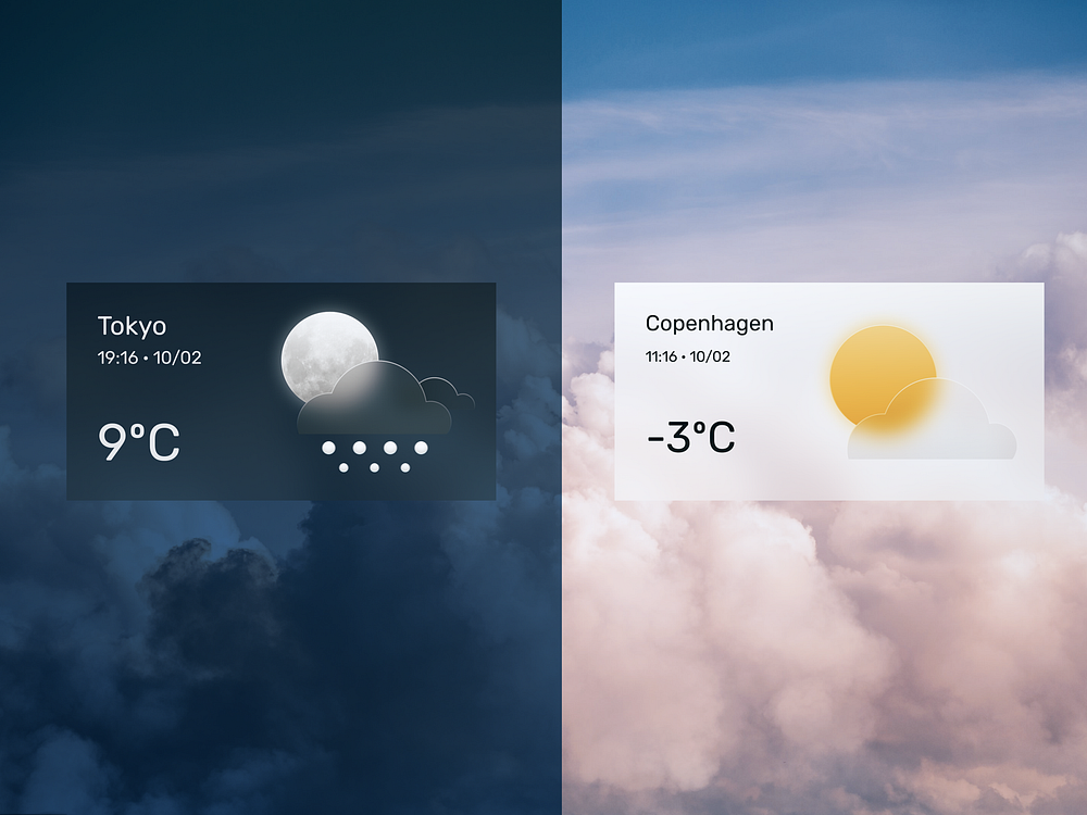 Browse thousands of Weather Card images for design inspiration | Dribbble