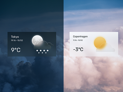 Weather Card by Ramsés Cabello on Dribbble