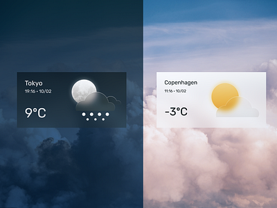 Weather Card icon product design ui