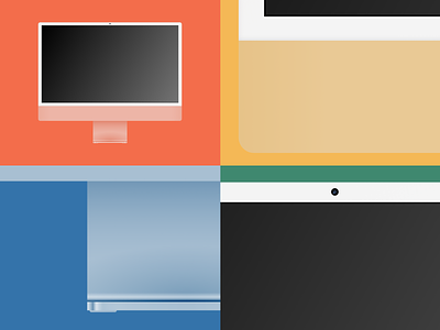 🏳️‍🌈 Free iMac 24" 2021 Vector Mockup Template apple imac mockup new imac product design resource