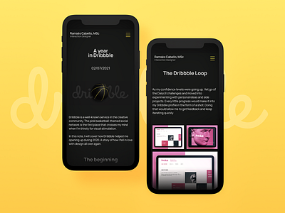 📲 Note → A year in Dribbble