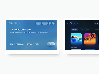 In-flight entertainment (IFE) UI flight ife product design ui