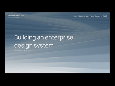 Case Study → Design System case study portfolio web design