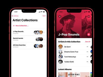 Artist Collections in Apple Music apple ios music