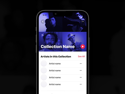 🎶 Artist Collection – Animation ios mobile motion product design