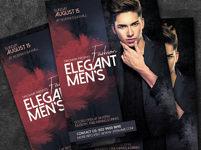 Elegant Mens Fashion Flyer black business collection download psd elegant event fashion fashion show fashion week flyer invitation luxury modern poster print promotion psd sale shopping template