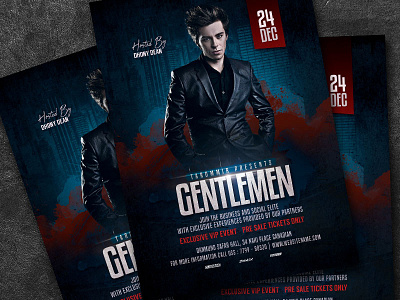 Gentlemen Flyer business classy concert corporate download event fashion festival flyer graphic graphic design marketing music nightlife party poster print promotion psd template