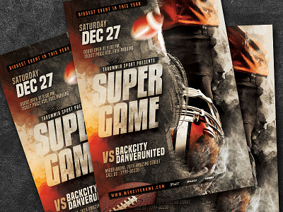 Football Super Game Flyer