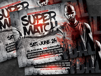 Basketball Super Match Flyer