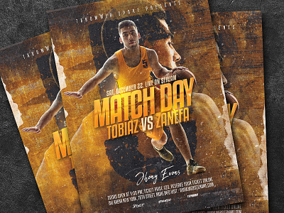 Basketball Match Day Flyer basketball tournament flyer poster