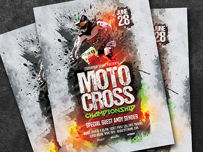 Motocross Championship Flyer print