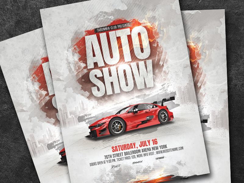 Auto Show Flyer by Tarommir on Dribbble