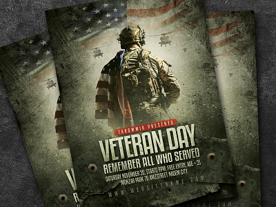 Veteran Day Flyer download honor military psd remember veterans day