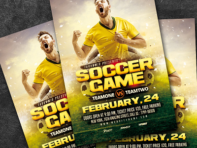 Soccer Game Flyer ball design download flyer football game psd soccer sport