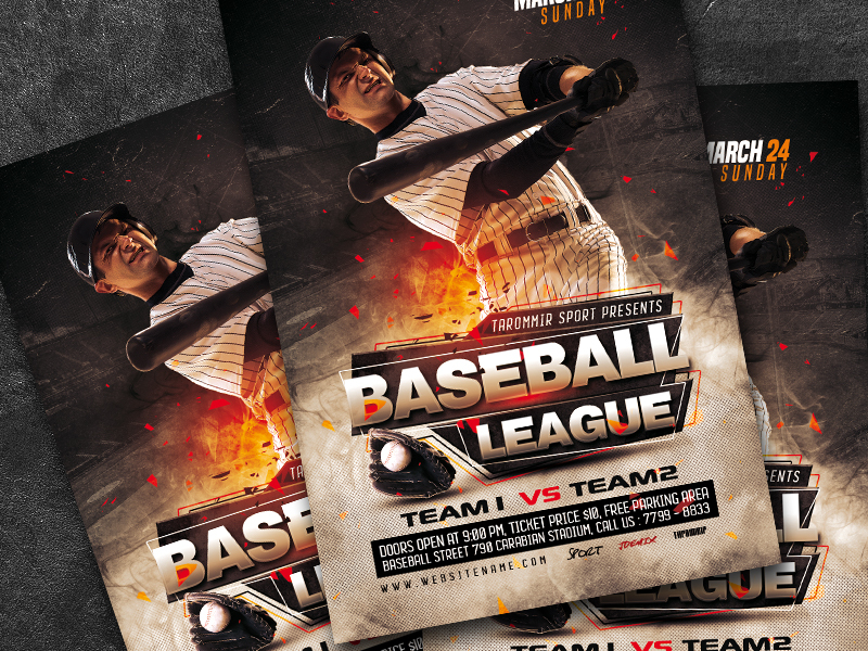 Baseball League Flyer By Tarommir On Dribbble