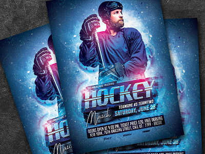 Hockey Match Flyer arena championship competition cup design download event flyer game graphic hockey hockey flyer hockey poster ice ice hockey league match play playoff psd