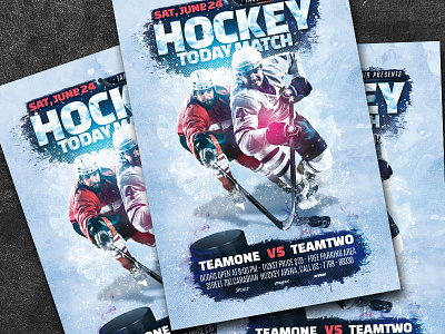 Hockey Flyer Template arena athlete background championship competition cup design download event flyer game hockey hockey flyer hockey poster ice league match playoff poster psd