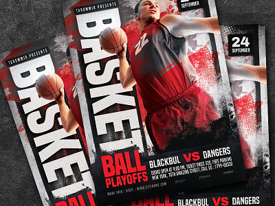Basketball Playoffs Flyer ball basket basketball basketball flyer basketball game basketball poster champion championship club competition design download event flyer game graphic league march madness match psd