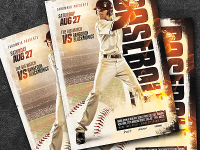 Baseball Flyer athlete ball base baseball baseball equipment baseball flyer template baseball player baseball poster baseball poster template championship competition design download flyer game graphic league play poster