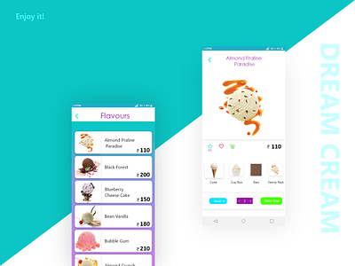 Dream cream - Android Application animation app branding design graphic design illustration minimal ui ux website