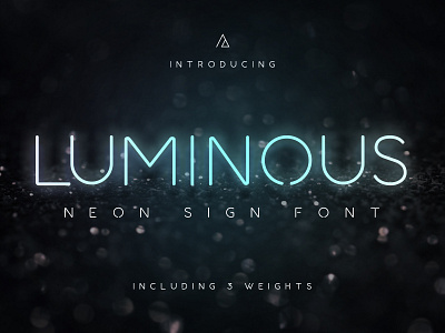Luminous - Neon Sign Font font neon neon font neon sign neon tubes