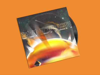 Sundiver Album Art album cover gradient retro sci fi space sun type vinyl