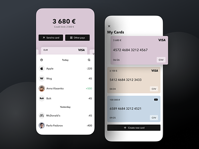 YouControl - Banking Mobile App 💳 animation app design bank account bank app credit card credit card animation finance app financial app fintech money management ui