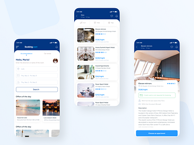 Booking app apartment booking buy design details filters flat house interface mobile app real estate rent room search travel ui