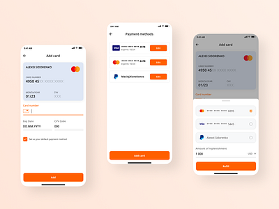 Payment methods add card app app design credit card ecommerce payment methods payment payment app ui uiux ux
