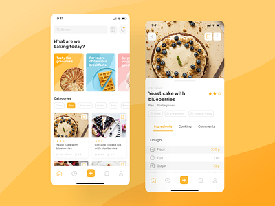 Cooking Recipes App app cooking app interface makeevaflchallenge mobile app ui ux design web design