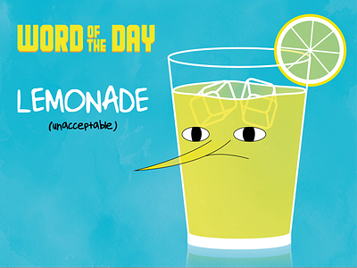 (unacceptable) LEMONADE adventure time design illustrator lemonade word of the day