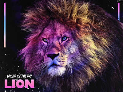 LION dark gradient lion photomanipulation photoshop word of the day