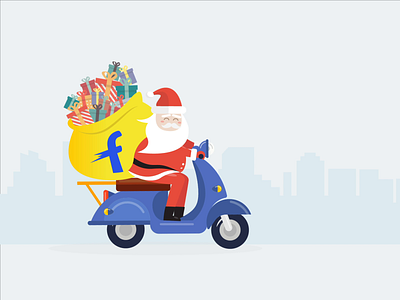 Happy Holidays! animation christmas festive flipkart flipkartdesign gifts holidays newyear santa