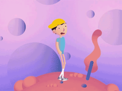 Walk in a dream. after effect art gif illustration motion art walkcycle