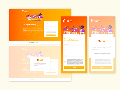 Landing page for Lucca design illustration illustrator magical orange photoshop ui
