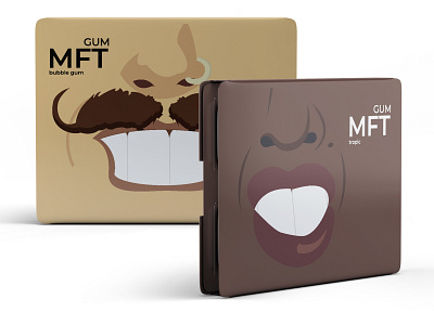 Package design MFT gum branding logo